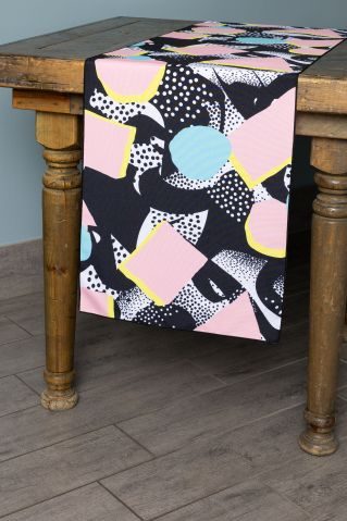 Specialty Abstract Geometric table runner